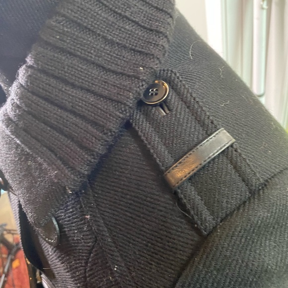 Ladies Wool Toggle Front Pea Coat Black size 4 - Picture 2 of 4